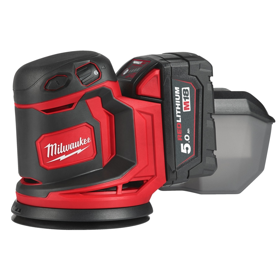 Milwaukee M18BOS125-502B Exzenterschleifer 2xAkku 18V 5Ah D.125mm in Tasche