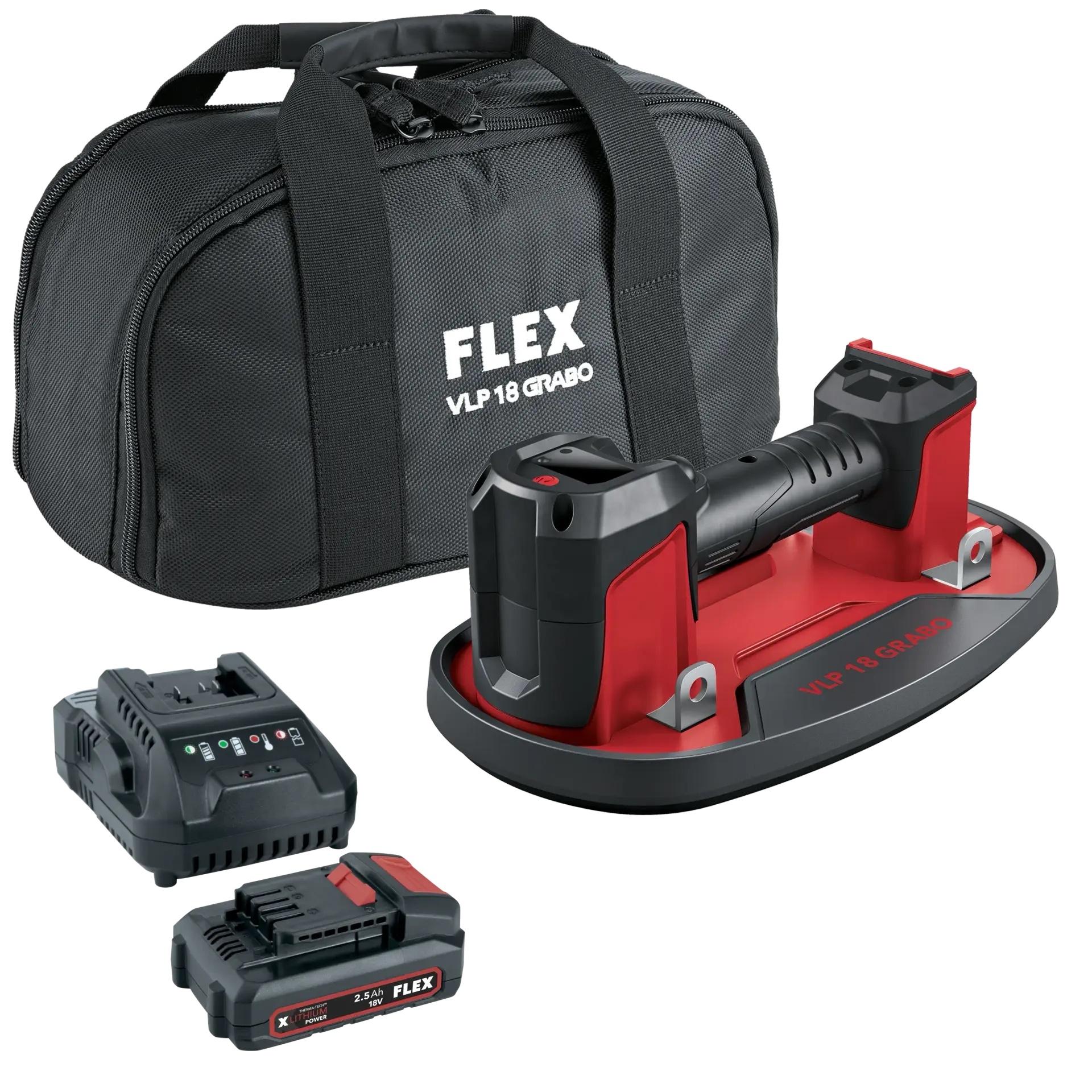 FLEX 18V Akku-Vakuumheber Grabo VLP 18.0 C (in Tasche) 1x Akku 2.5Ah +Ladegerät