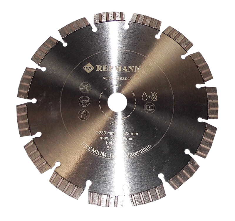 Diamantscheibe 230 x 22,2mm PREMIUM harte Material#z EAN 0768813138661