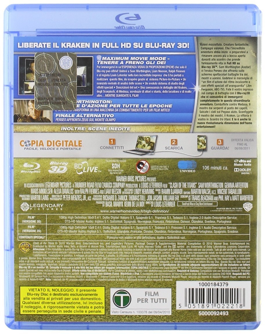 Kampf der Titanen (Blu-ray 3D +2D) (deutscher Ton)