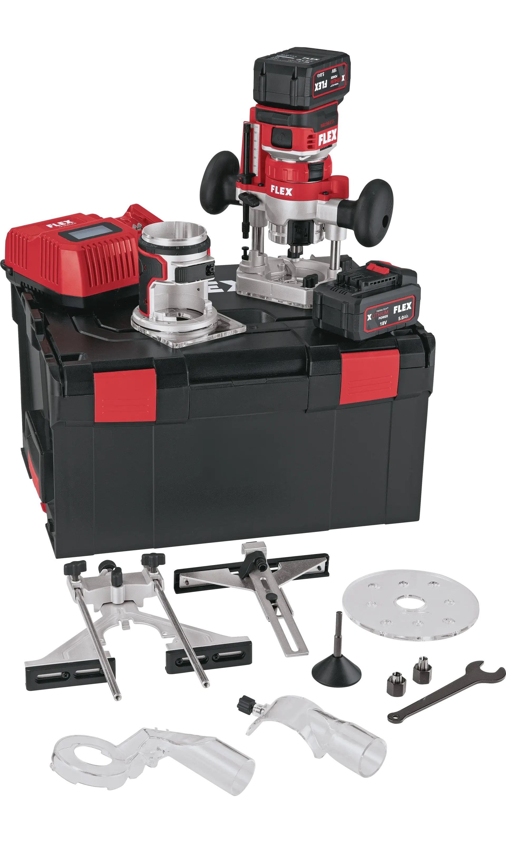 FLEX 18V Akku Kanten-& Oberfräse CER 18 EC/5.0 Set in L-Boxx