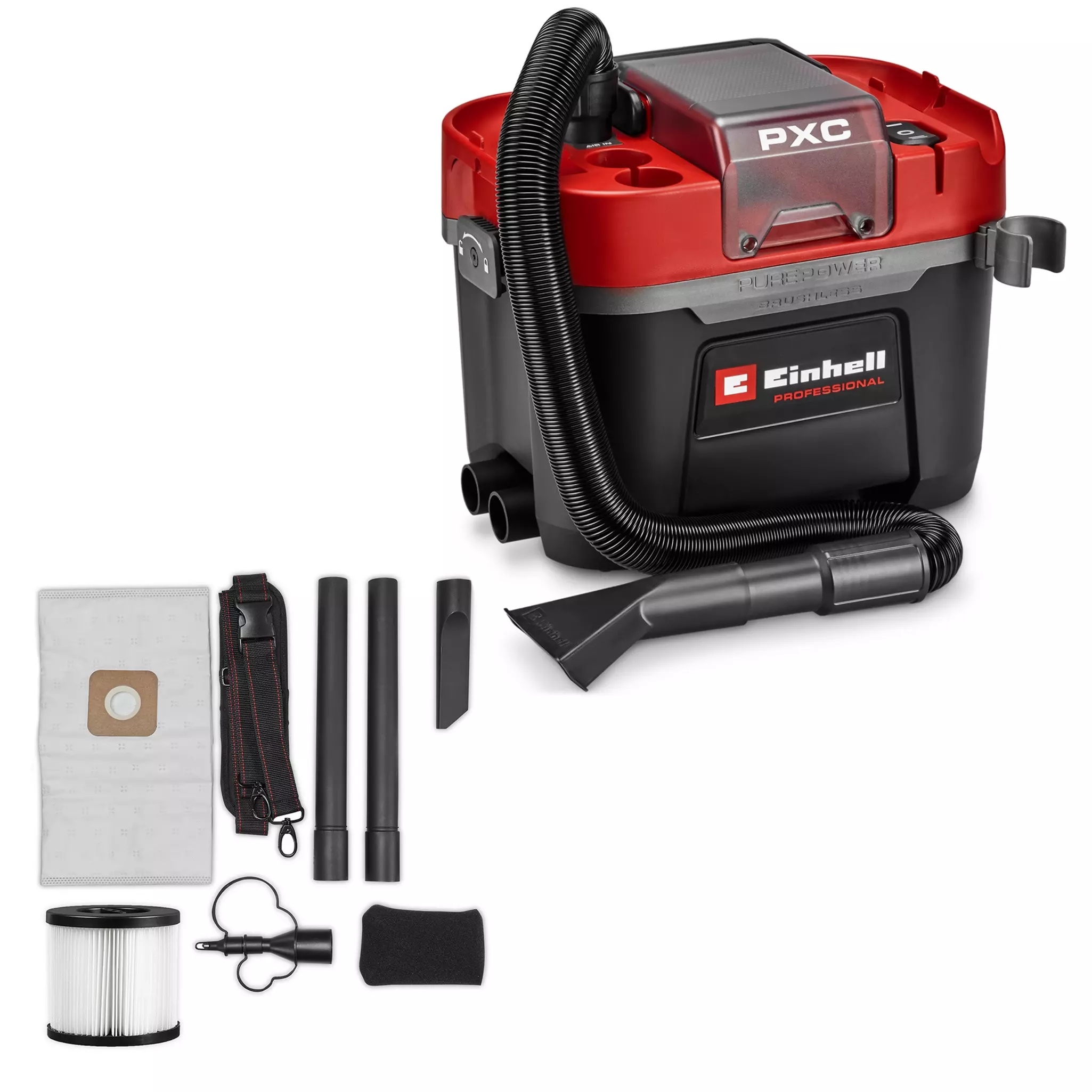 Einhell Professional Akku-Nass-Trockensauger TP-VC 18/10 Li Brushless L-Solo
