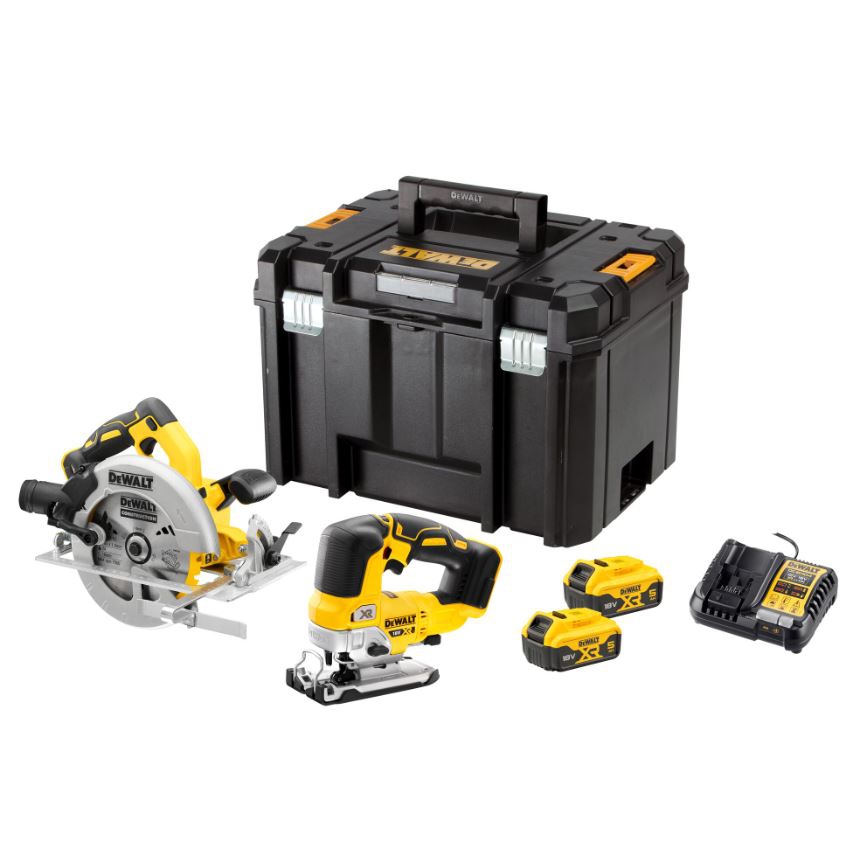 DeWalt DCK2012P2T Akku-Combokit (DCS570+DCS334) inkl. 2xAkku 18V 5Ah im TSTAK