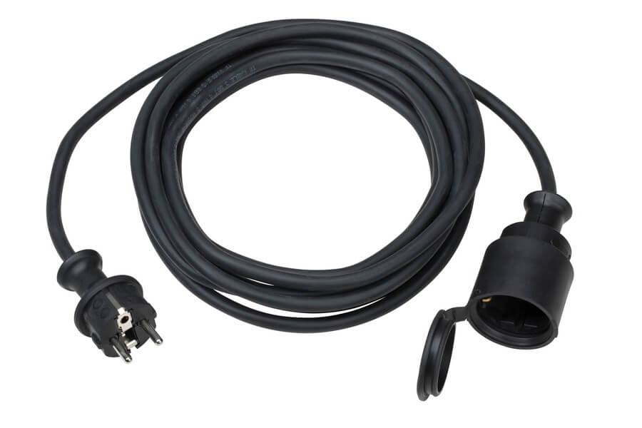 Gummi-Verlängerung 230V 10m IP44 Zulas. H05RR-F 3G1,5 (16A)