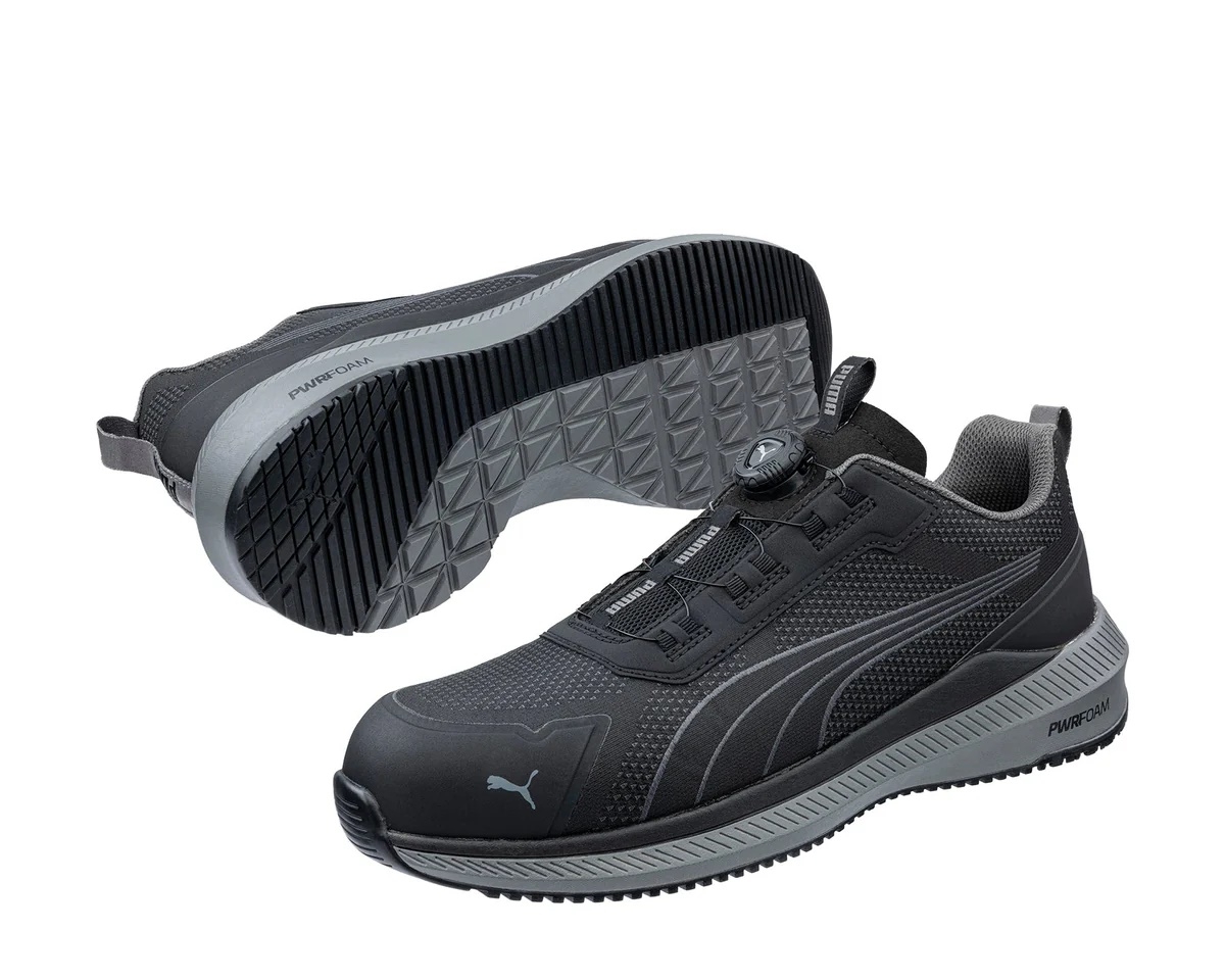 Puma Arbeitsschuhe SLIDE BLACK DISC LOW S1PS ESD FO HRO SR Größe 45
