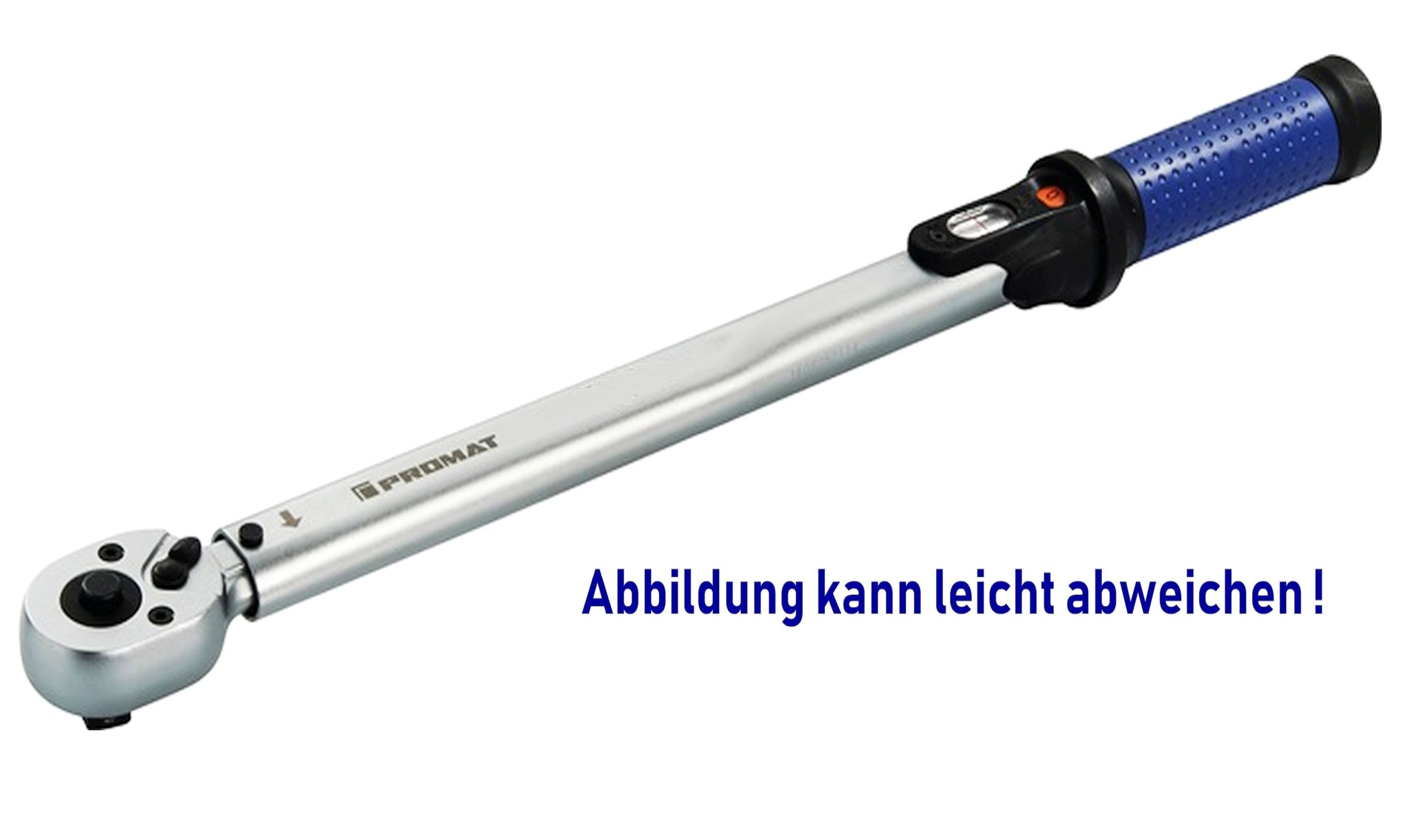 PROMAT Drehmomentschlüssel 1/4 Zoll 5-25 Nm mit 1/4" Durchsteck-Vierkant