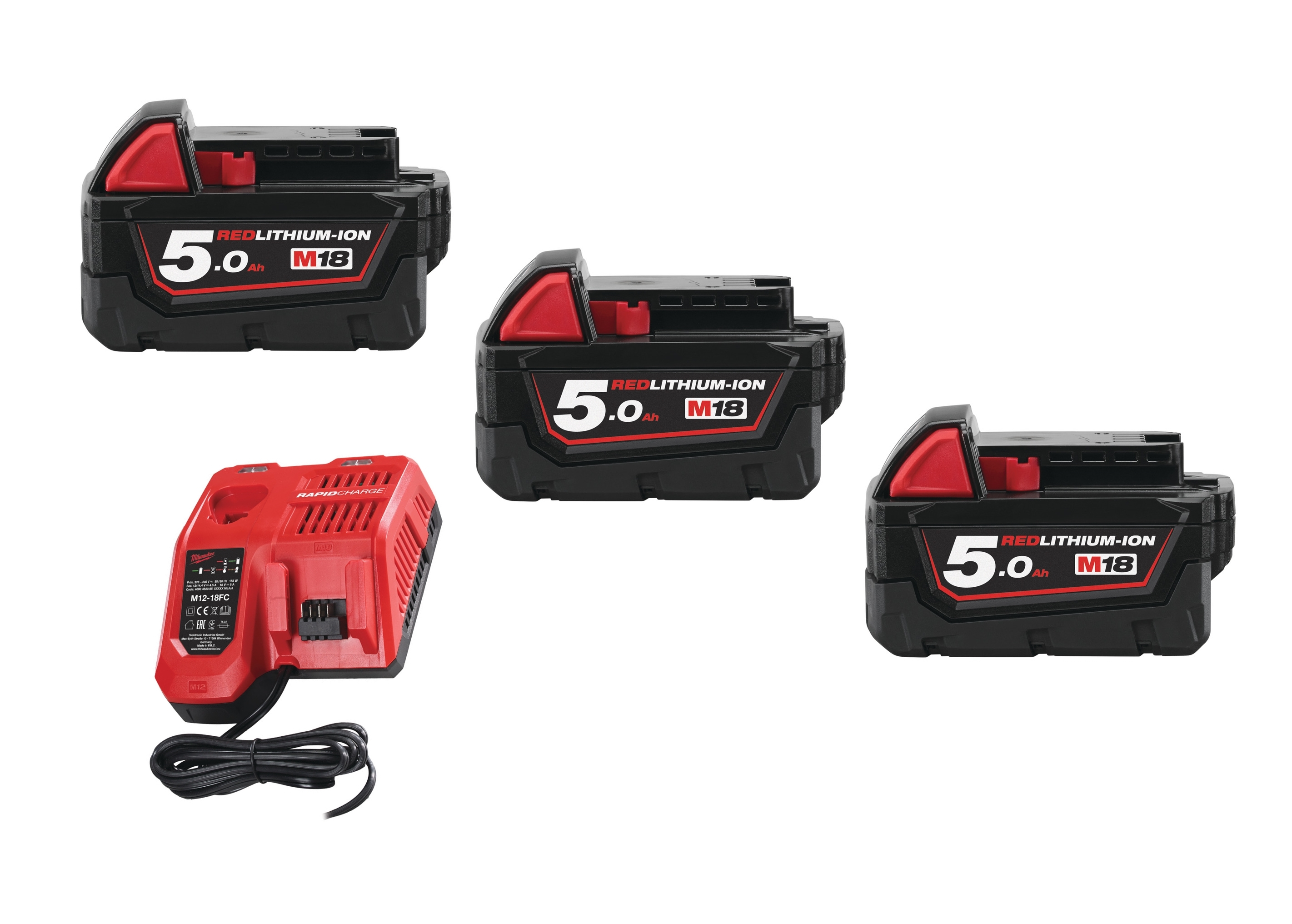 Milwaukee M18NRG-503 NRG Kit, 3xAkku 5Ah+Ladegerät