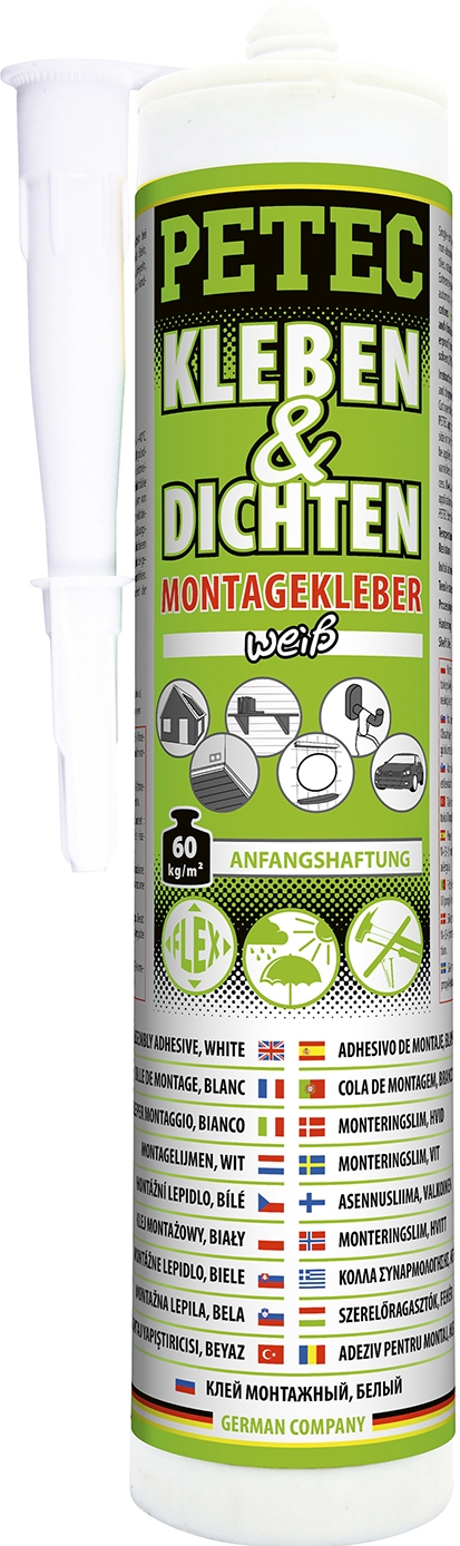 PETEC Montagekleber Kleben & Dichten weiß 290ml in Kartusche PETEC Montagekleber Kleben & Dichten weiß 290ml in Kartusche
