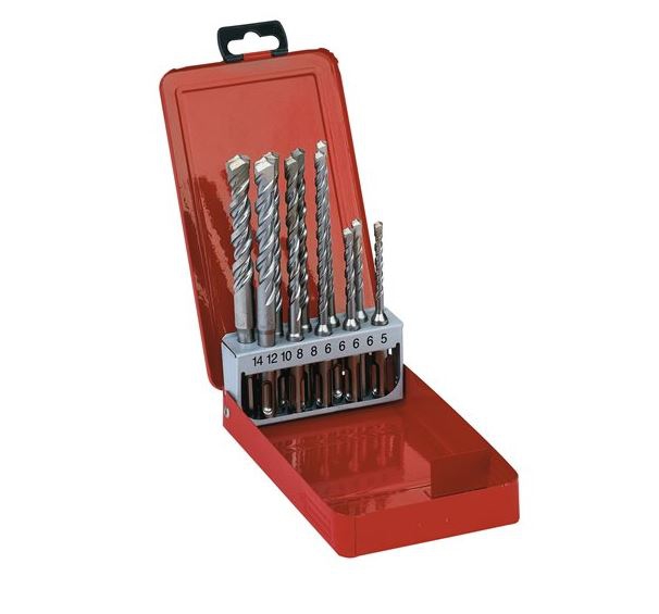 Milwaukee Hammerbohrerset M2 SDS-Plus, 10-teilig in Kassette