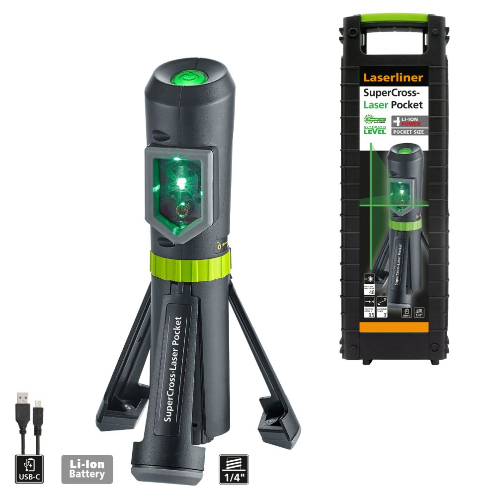 Laserliner SuperCross-Laser Pocket Plus (Kreuzlinien-Laser)