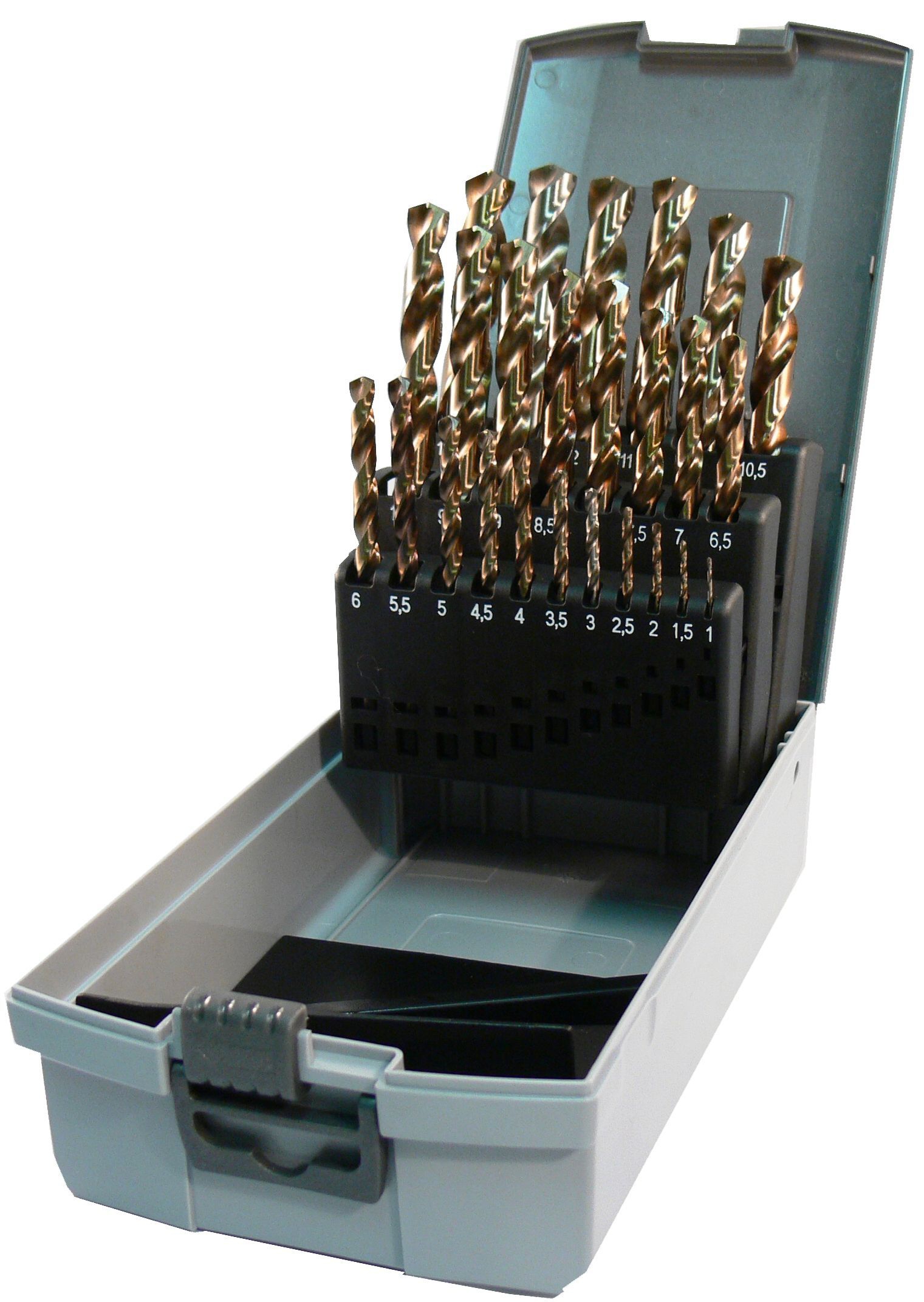 HSS-Co5 Spiralbohrersatz 1-13 x 0,5mm (25-tlg) Rosebox DIN338N