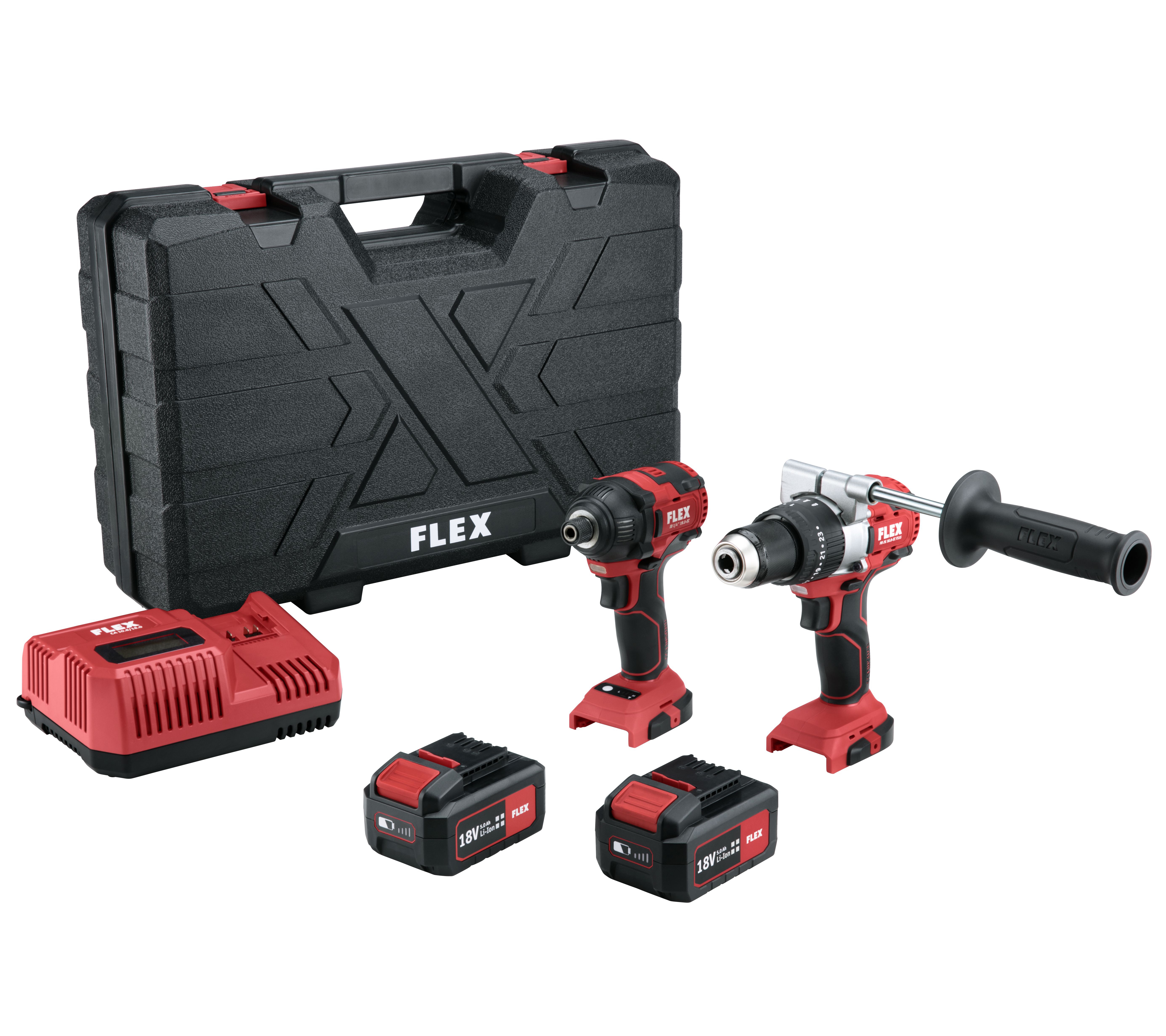 FLEX 18V Akku-Combo-Kit (PD2G 18.0-EC FS55 + ID 1/4"18.0-EC) 2xAkku 5Ah i.Koffer