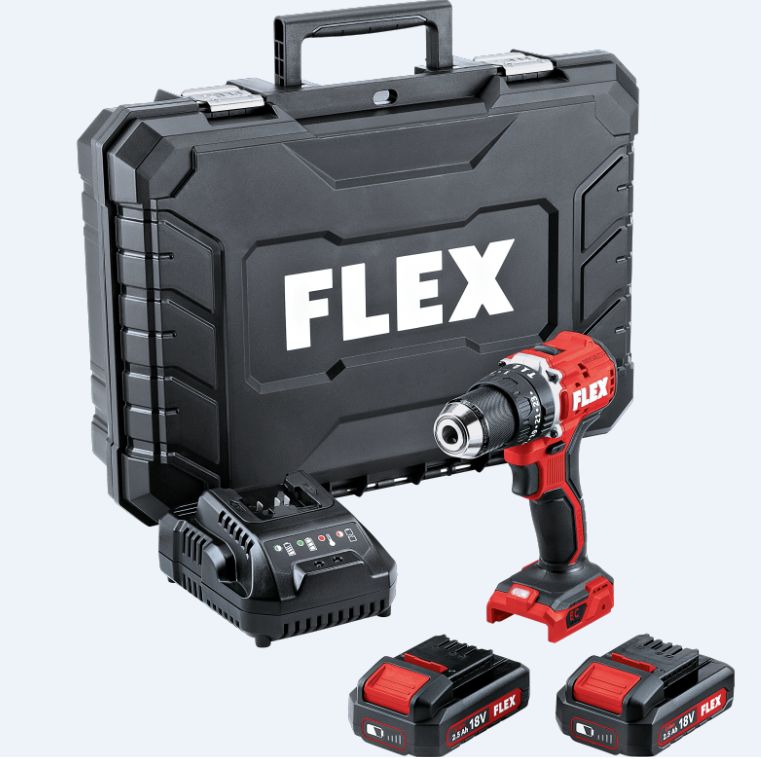 FLEX Akku-Schlagbohrschrauber PD2G 18.0-EC LD/2.5 Set (2xAkku18V 2.5Ah) i.Koffer