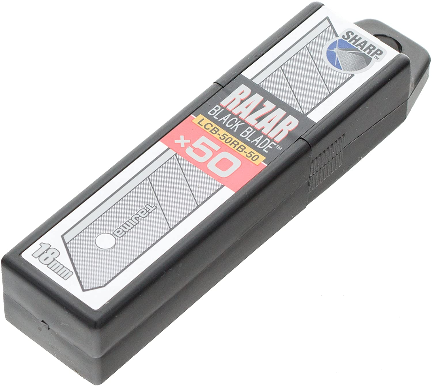 TAJIMA Razar Black 18mm Klingen, Box mit 50 Stück / Abbrechklingen für Cutter