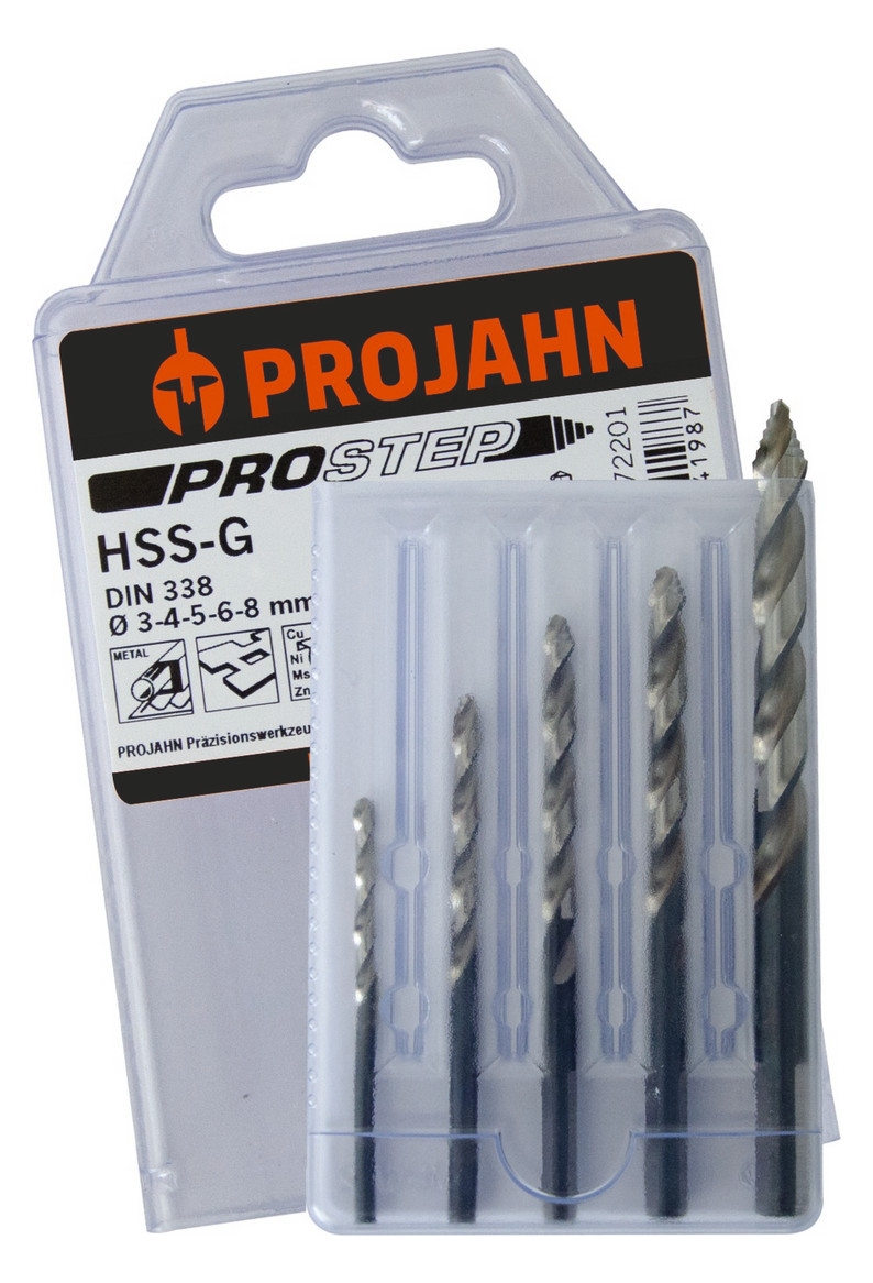 Projahn HSS-G Bohrer-Set PROSTEP  5-tlg Ø 3, 4, 5, 6, 8 mm Projahn HSS-G Bohrer-Set PROSTEP  5-tlg Ø 3, 4, 5, 6, 8 mm
