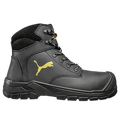 PUMA Sicherheitsstiefel Borneo BLACK MID S3 HRO SRC, Gr.45 schwarz/grau