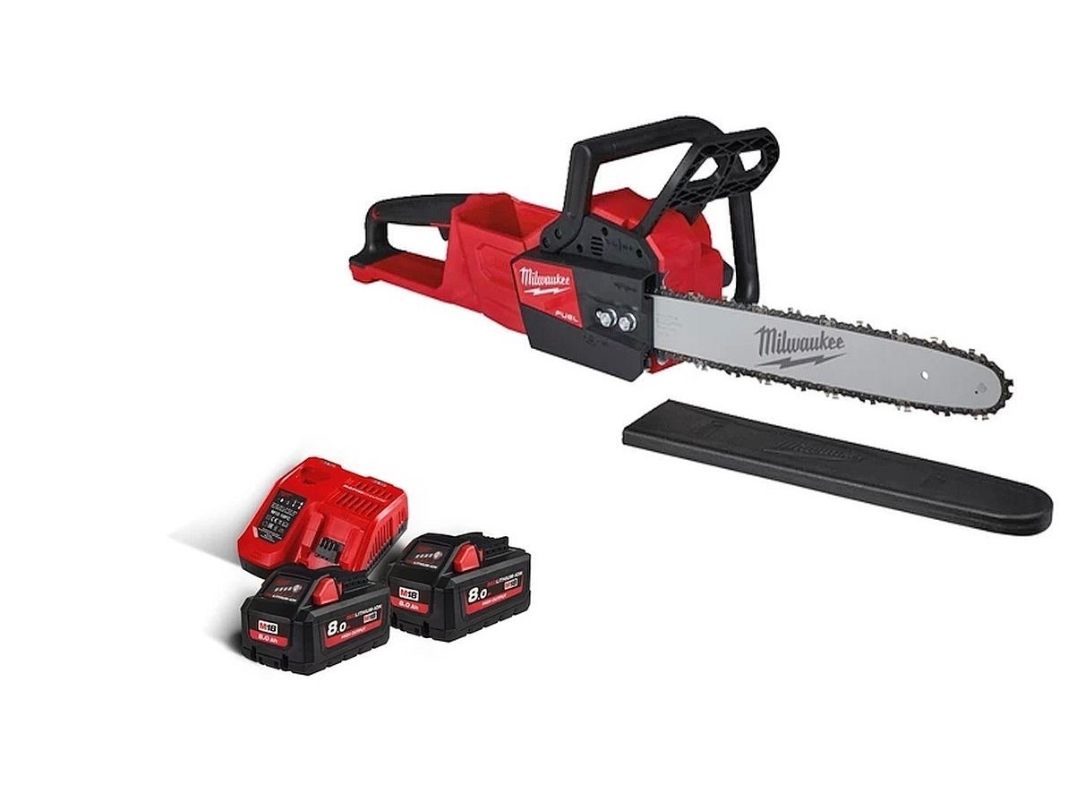 Milwaukee M18FCHS-802 Akku-Kettensäge 40cm inkl. 2Akku 18V 8,0Ah Milwaukee M18FCHS-802 Akku-Kettensäge 40cm inkl. 2Akku 18V 8,0Ah