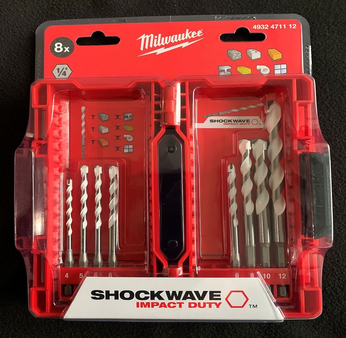 Milwaukee Multimaterial SHOCKWAVE Bohrerset 8-teilig