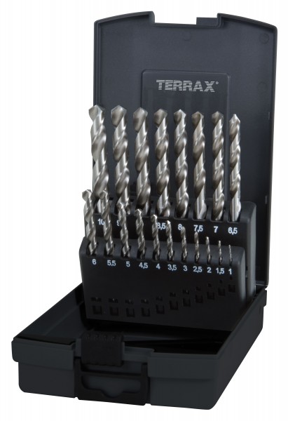 Ruko/TerraX Spiralbohrersatz HSS-G 19 tlg RoseBox 