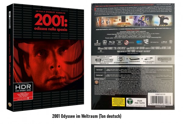 2001: Odyssee im Weltraum (4K ULTRA HD+Blu-ray) Ton Deutsch