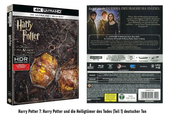 Harry Potter Teil 7 Folge 1 (4K Ultra HD +Blu-ray) Ton Deutsch 2 Disc`s