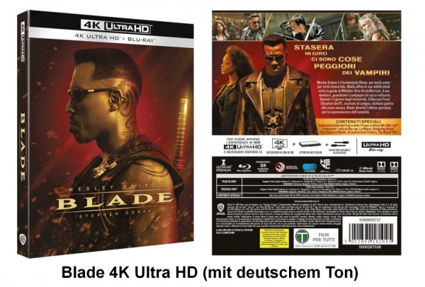 BLADE (4K Ultra HD +Blu-ray) deutscher Ton (mit Wesley Snipes)