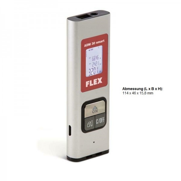 FLEX ADM 30 smart Laserentfernungsmesser 0,03 - 30 m
