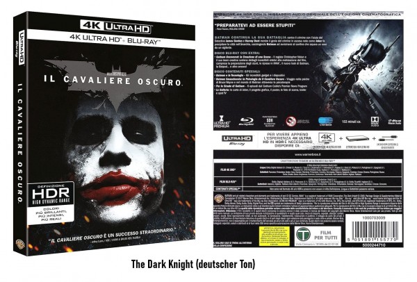 The Dark Knight (4K Ultra HD +Blu-ray) Ton Deutsch